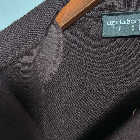 Vintage Liz Claiborne Knit Bordeaux Midi Single Button Dress size M- gently used - Picture 16 of 17